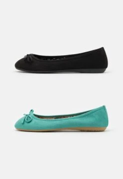 Anna Field 2 Pack - Ballerina'S - Mint/Black -Damesmode 02405cb4c5ab43cbbb09d475de13818a
