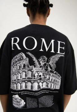YOURTURN Rome Tee Unisex - T-Shirt Print - Black -Damesmode 08118908e58b4a0da085e870dddd4421