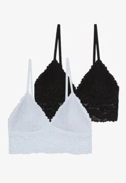 Anna Field 2 Pack - Triangel Bh - White/Black -Damesmode 0c5aa507e165450eb39b31d4b37c8bb9
