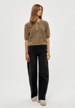 Minus Mille - Poloshirt - Sand Melange -Damesmode 0fa9ab95b0814bdb966f65de61276b13