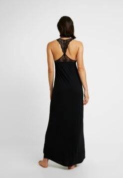 Anna Field Anna Long Viscose Dress- Nachtjapon - Black -Damesmode 10e5b321d6434ffdbbb5d172b7ad7489