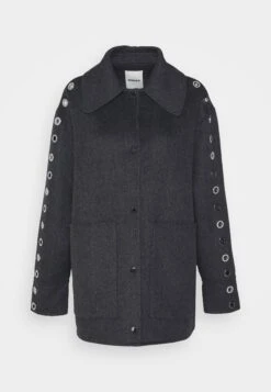 Sandro Oversize Double Face Coat With Eyelet - Halflange Jas - Gris Foncé 14 Sandro Oversize Double Face Coat With Eyelet - Halflange Jas - Gris Foncé -Damesmode 13963862ff48403fb85fab9c95e3afa2