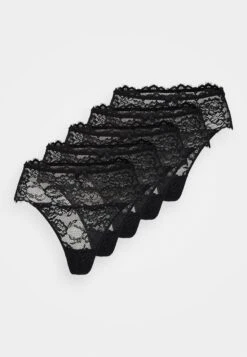 Anna Field 5Pp High Rise Lace Thong - String - Black -Damesmode 1d7323e8540d4a6dba0ff1fa79eb0047
