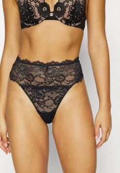 Anna Field 5Pp High Rise Lace Thong - String - Black -Damesmode 261539c447ee458fa0e0b69775c783a4