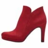 Tamaris Enkellaarsjes Met Plateauzool - Cherry -Damesmode 281795fd8ec44de0a5f8c32f33fc3840