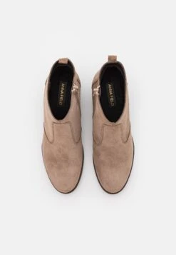 Leather - Cowboy-/Bikerlaarsjes - Taupe -Damesmode 31439f38e4674f7495916fa4d253a286