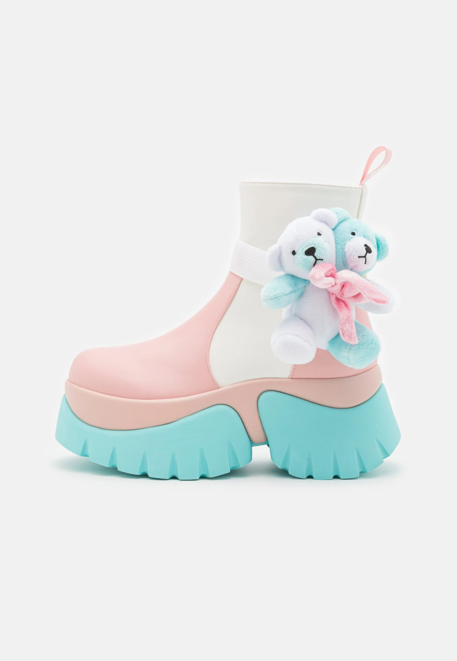 KOI FOOTWEAR Melanie Martinez Sweet Teddy Bear Platform Boots - Korte Laarzen - Blue/Pink/White 4 KOI FOOTWEAR Melanie Martinez Sweet Teddy Bear Platform Boots - Korte Laarzen - Blue/Pink/White - Afbeelding 2