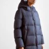Marc O'Polo Coat Filled Fixed Hood Welt Pockets Side Slits With Press Buttons - Donsjas - Deep Blue Sea -Damesmode 34f24d7888f044bfb042f80884c0eb16