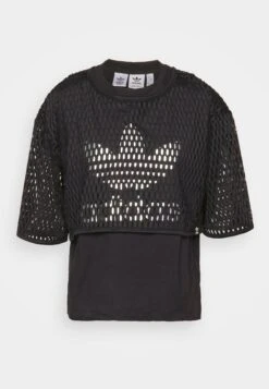 Adidas Originals Big Logo Tee 2 In 1 - T-Shirt Print - Black 18 Adidas Originals Big Logo Tee 2 In 1 - T-Shirt Print - Black -Damesmode 3552fb7270da4b8db73dd0e3ab69b529