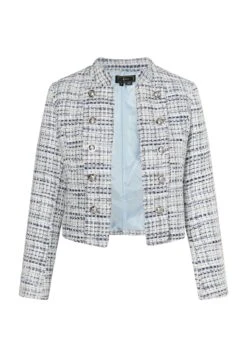 Faina Bouclé - Blazer - Blau Mehrfarbig -Damesmode 39362cc806cf413aa20bfa6e7f1b5688