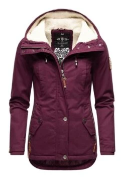 Marikoo Bikoo - Winterjas - Dark Red Melange -Damesmode 39d55061657c441ca7072587deafb99d