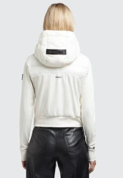 Khujo Dalis Shiny - Jas - Cremeweiß -Damesmode 4348a1c556f9409bb90dd760c449f0c8