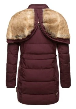 Marikoo Lieblings - Winterjas - Dark Red Melange -Damesmode 45ea34fba8aa4e029bef10a8b0abd638