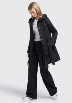 Khujo Lauren - Parka - Schwarz -Damesmode 46c2480da9084e559cf02540553e393e