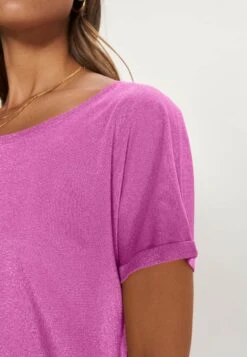 Mos Mosh Kay Tee - T-Shirt Basic - Vivid Viola -Damesmode 4709a0627ab34dd095b85e7659f6456e