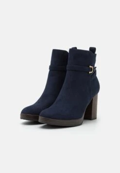 Anna Field Enkellaarsjes Met Plateauzool - Dark Blue -Damesmode 48b62c617936459986dcb99464d9cd10