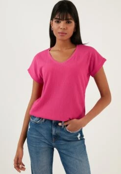 LELA Regular Fit - Blouse - Fuchsia -Damesmode 4b30f03d63a84bb585b2003850fead5b