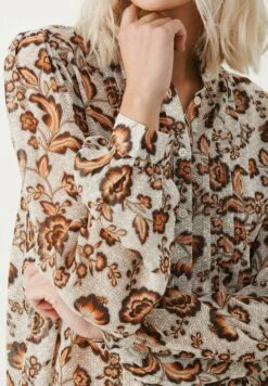 Part Two Viktorine - Overhemdblouse - Koi Japanese Flower Print -Damesmode 4cc6857efc2c4303a4486d4b463def71