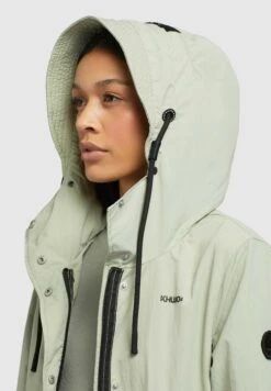 Khujo Adda - Halflange Jas - Blassgrün -Damesmode 4cd7a195cfdf4272a2095a462d8c6fa6