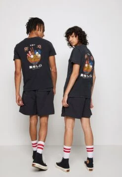 Kaotiko Washed Ramen - T-Shirt Print - Black