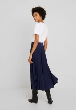 Anna Field Plisse A-Line Midi Skirt - A-Lijn Rok - Maritime Blue -Damesmode 5e377213776043ae87e0befe2a75e8ca