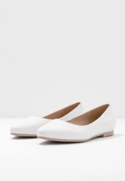Anna Field Leather - Ballerina'S - White -Damesmode 5fa0643b433d408caa3b4cbb92838547