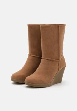 Anna Field Winter Boot - Enkellaarsjes Met Sleehak - Cognac -Damesmode 64d45de883534e7f974d195c7e051ad9