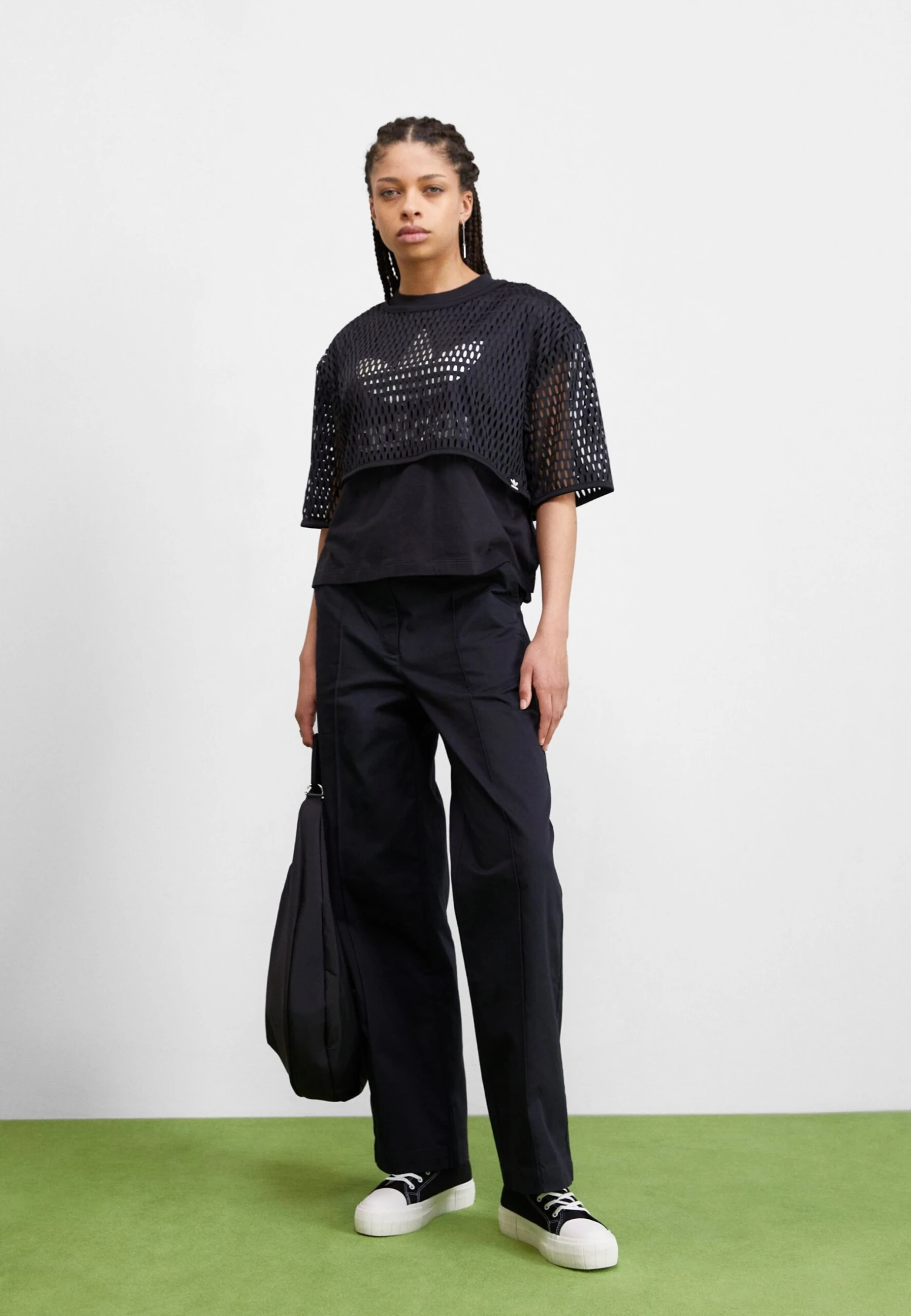 Adidas Originals Big Logo Tee 2 In 1 - T-Shirt Print - Black 4 Adidas Originals Big Logo Tee 2 In 1 - T-Shirt Print - Black - Afbeelding 2