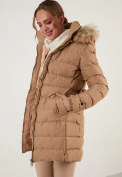 LELA Regular Fit - Winterjas - Camel -Damesmode 65e5474a46574fcfb2ed6459accf61fb