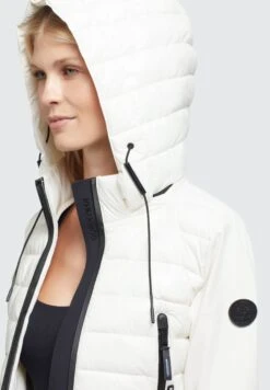 Khujo Dalis Shiny - Jas - Cremeweiß -Damesmode 73b2e462d0044942b12e4f2ea97ed8a2