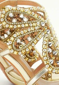 Alma En Pena Burano - Sandalen Met Hoge Hak - Gold -Damesmode 76a8b91dcf234219bedb7d68900bb19d