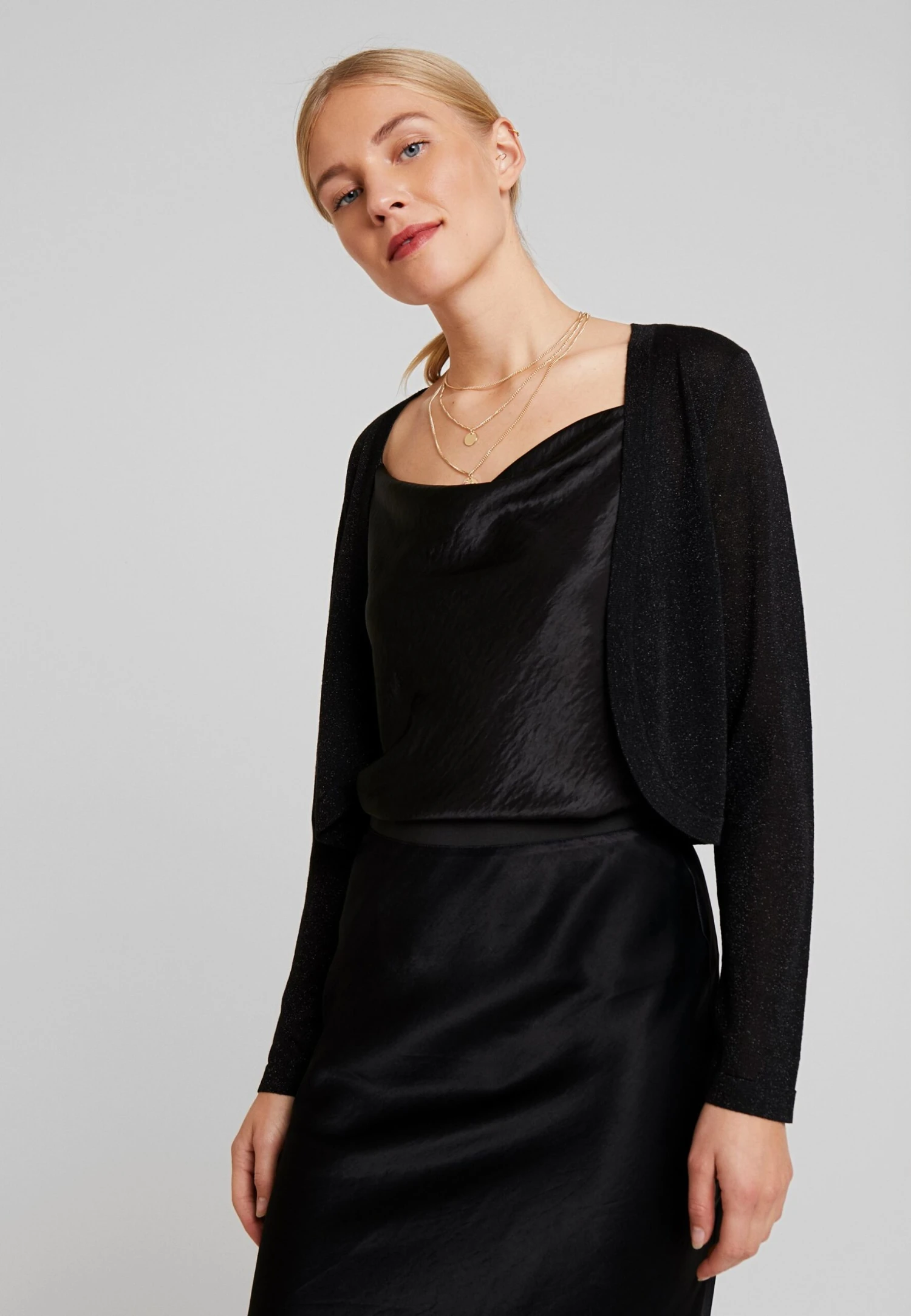 Kaffe Kaankra Bolero - Vest - Deep Black 3 Kaffe Kaankra Bolero - Vest - Deep Black
