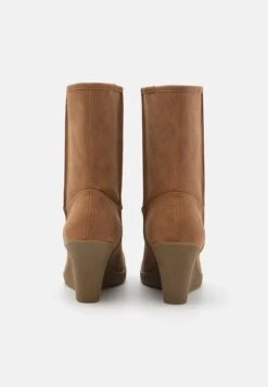 Anna Field Winter Boot - Enkellaarsjes Met Sleehak - Cognac -Damesmode 7996478d26b54973a4236206968037b1