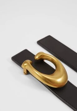 Coach Sculpted Reversible Belt - Riem - Black/Saddle -Damesmode 7f9fe237f2df4489beeab3be15a246b4