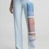 Calvin Klein Jeans High Rise Printed - Straight Leg Jeans - Denim Light -Damesmode 83a8cdb9a40845cba55f8e6b654aecf2