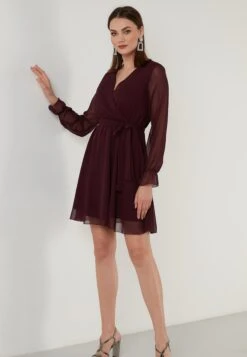 LELA Mini- Jurk - Purple -Damesmode 89518ee969f44ebfb4428b300136144f