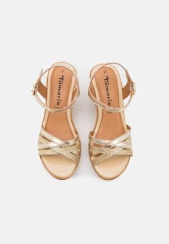 Tamaris Sandalen Met Hoge Hak - Light Gold -Damesmode 8c8a066a49e7460cbc5352587f615569