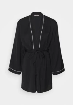 Anna Field Amanda Satin Dressing Gown - Badjas - Black -Damesmode 8d83c445099f4342aabc07d1ce2caede