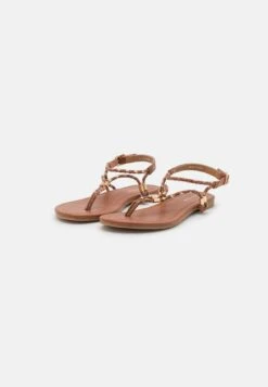 Anna Field Teensandalen - Cognac/Gold -Damesmode 8e1d6ac5d8ec478886ba5afccecbc513