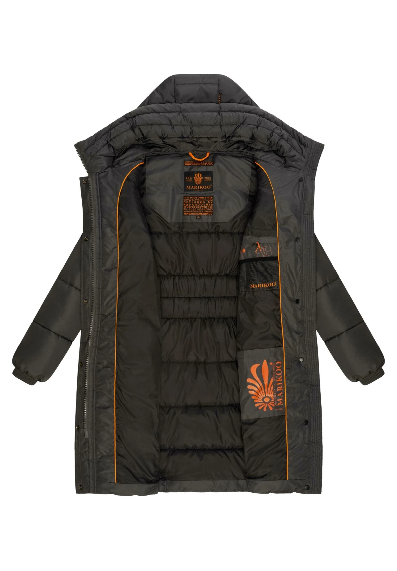 Marikoo Yuikoo - Winterjas - Anthracite 6 Marikoo Yuikoo - Winterjas - Anthracite - Afbeelding 4