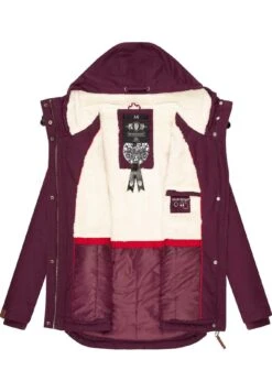 Marikoo Bikoo - Winterjas - Dark Red Melange -Damesmode 93cfdb8a450541a08e3a8111f5ad9630