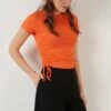 LELA Slim Fit - Blouse - Orange Color -Damesmode 95fec42b88d34922b668f8589f967b4c