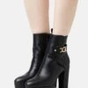 Anna Field Enkellaarsjes Met Plateauzool - Black -Damesmode 9f98206c84324091942c5e07079cb30b