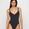 Seafolly Collective Gathered Strap One Piece - Badpak - Black -Damesmode a2c7ea0e05094b209c1ac5d57a90370a
