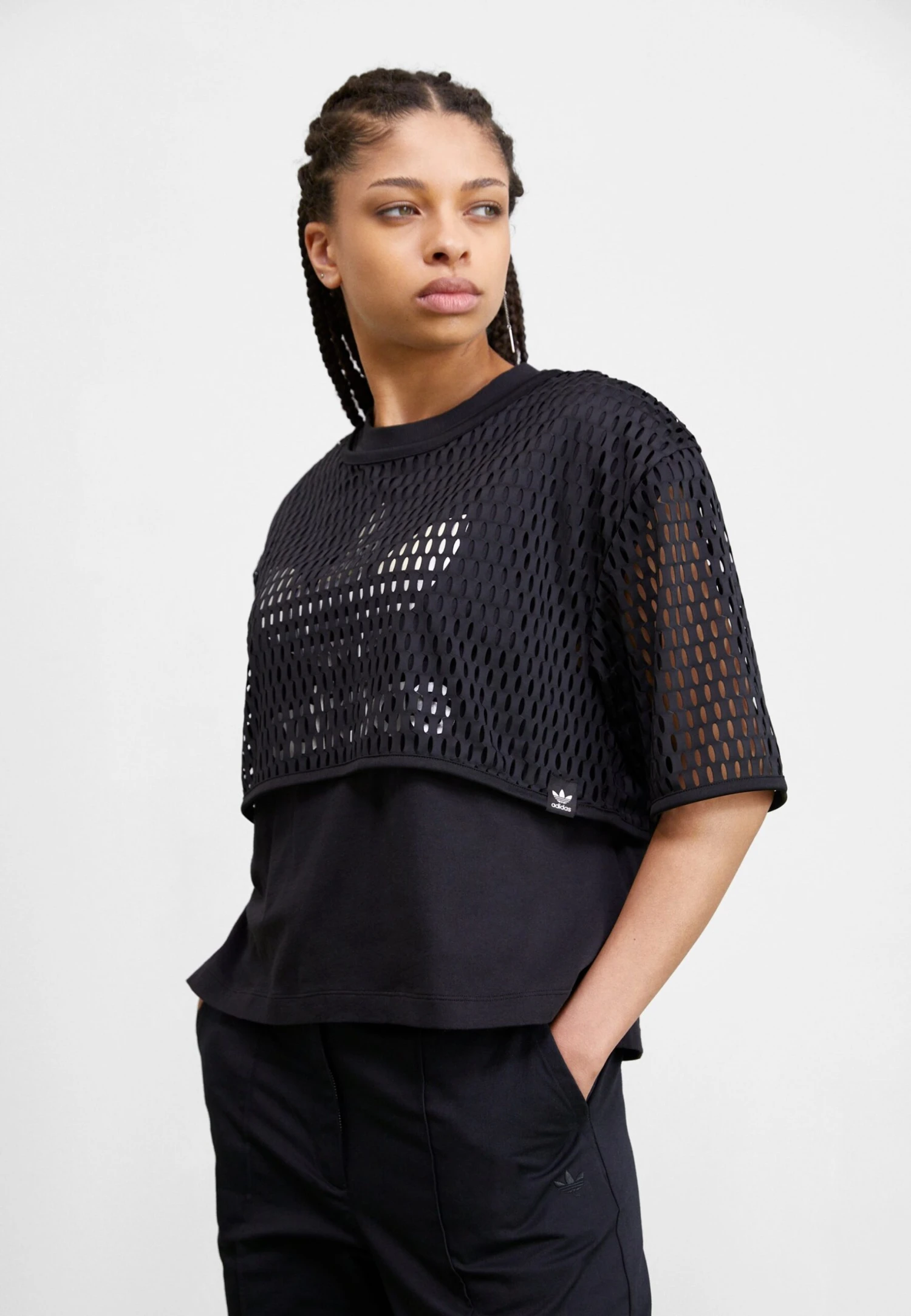 Adidas Originals Big Logo Tee 2 In 1 - T-Shirt Print - Black 3 Adidas Originals Big Logo Tee 2 In 1 - T-Shirt Print - Black