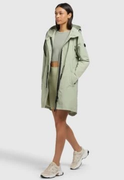 Khujo Adda - Halflange Jas - Blassgrün -Damesmode a3ca60f509bd45b1bfb86a38aea3342d