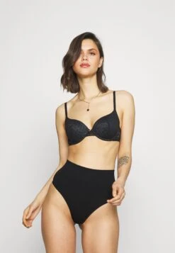 Anna Field 2Pp High Waist Thong - String - Black -Damesmode a445742073d54b29ad603d96bf5cfa73