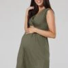 Happy Mama Jurk - Khaki -Damesmode a6d64115caa24f0f800927015ae621f7