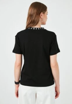 LELA Regular Fit - T-Shirt Print - Black -Damesmode ad36dcac48bc4ca28544768d9fa0b6d4