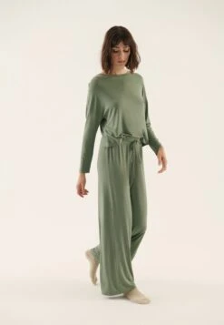 Anna Field Wide Leg - Pyjama - Khaki -Damesmode b0582ddda7cb423eabcd79a9b5e373dc